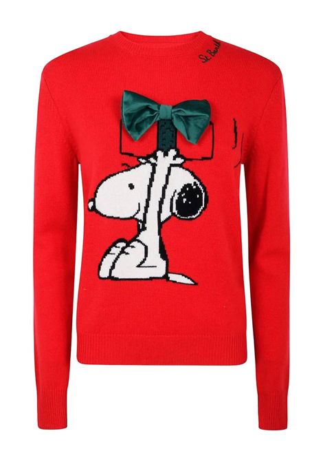 Pull Donna con applicazione SAINT BARTH | QUE0010 NEW QUEEN02260I SNOOPY 41 BOW PATCH